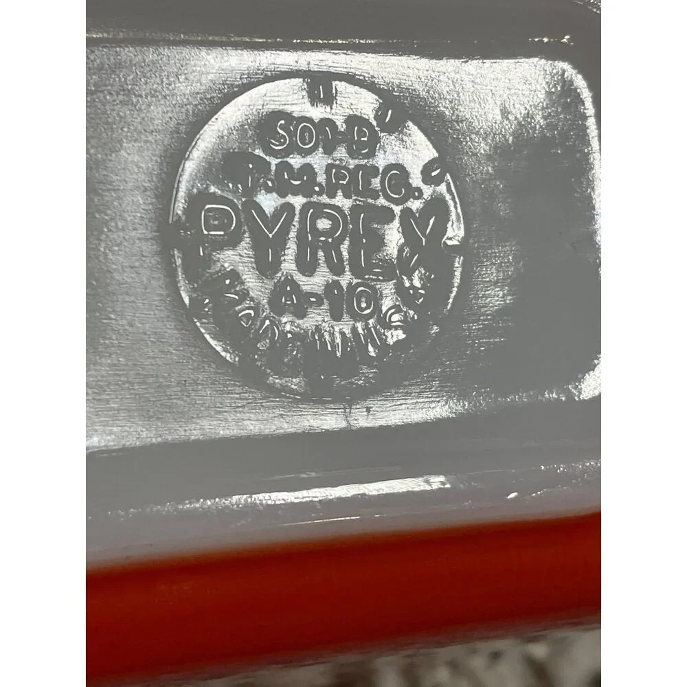 Red Pyrex 501 B Refrigerator Vintage Dish No Lid